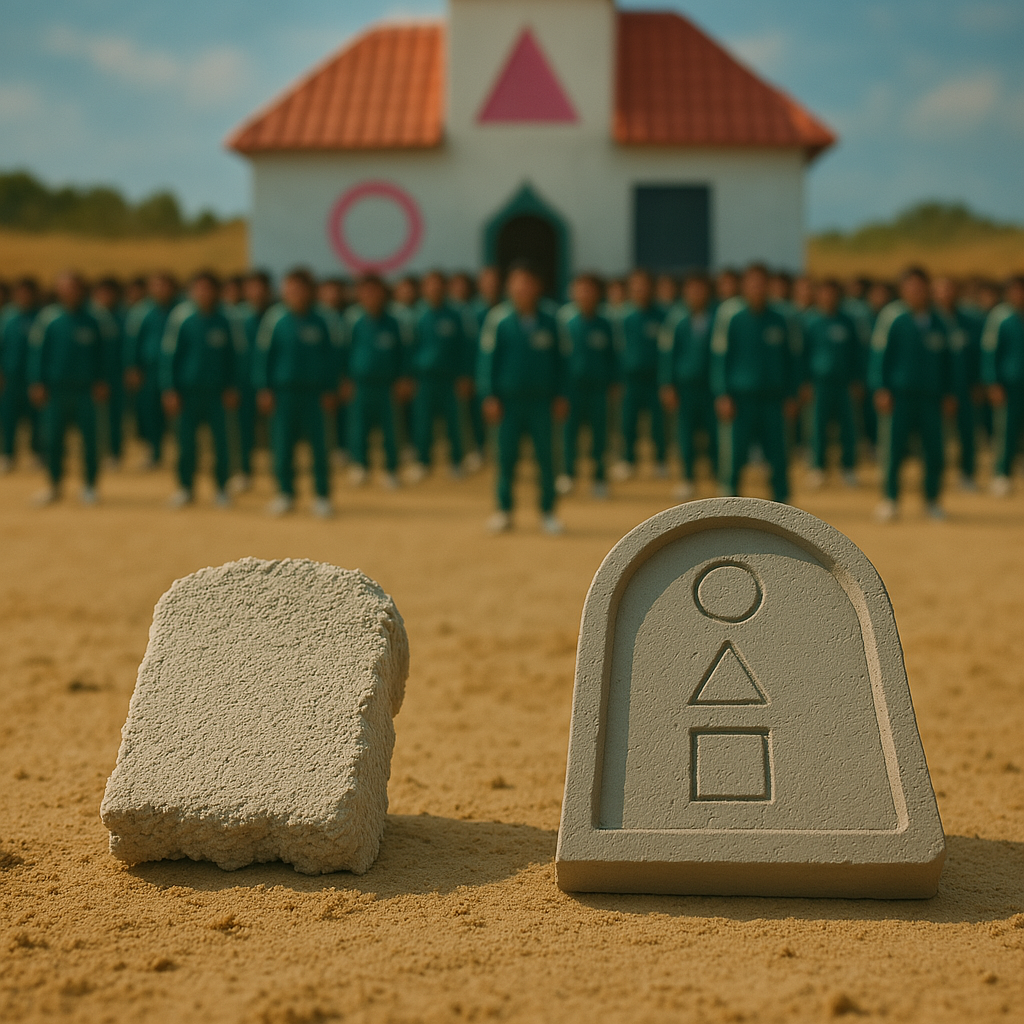 Premium Flying Stone Game - Squid Game Inspired Decorative Object in 3D printed PLA - Premium Quality