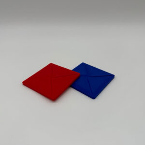 Premium Squid Game Decoration - 3D Printed Ddakji Tiles in Red and Blue - Premium Quality