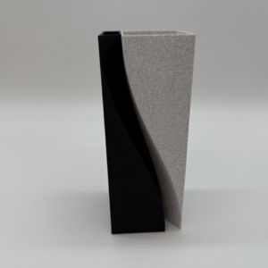 Premium Modern Design Flower Pot - Black and Gray Geometric Plastic - Minimalist Interior Decoration