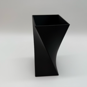 Alternative view of Premium Geometric Design Vase - Square and Twisted - Minimalist 3D Flower Pot