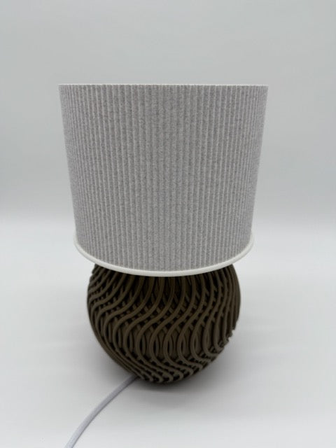 Premium Modern Table Lamp 'Marble' with Marble Pattern Shade and Stylish Geometric Base - Atmospheric Lighting - Image 6