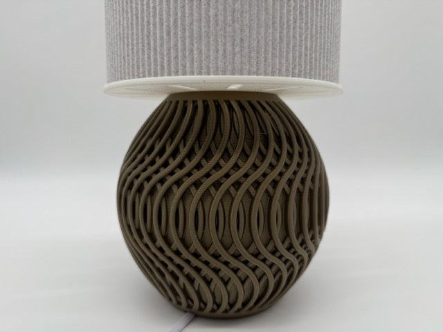 Premium Modern Table Lamp 'Marble' with Marble Pattern Shade and Stylish Geometric Base - Atmospheric Lighting - Image 7