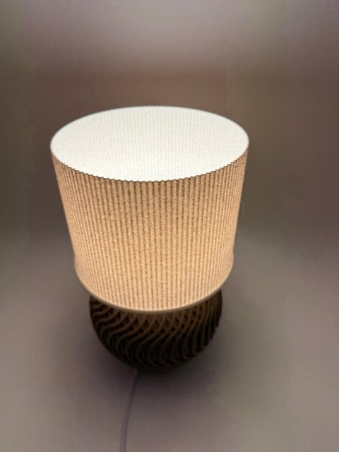 Premium Modern Table Lamp 'Marble' with Marble Pattern Shade and Stylish Geometric Base - Atmospheric Lighting - Image 3