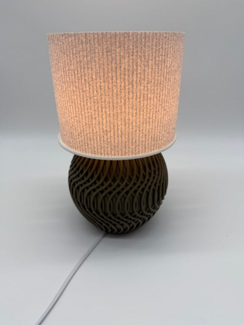 Premium Modern Table Lamp 'Marble' with Marble Pattern Shade and Stylish Geometric Base - Atmospheric Lighting - Image 5