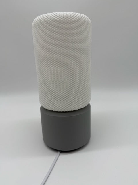 Premium Modern Table Lamp 'Dots' with Cylindrical White Shade and Gray Base - Stylish Mood Lighting - Image 5