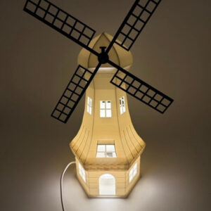 Alternative view of Premium Decorative table lamp 'Mill' in the shape of a windmill - unique mood lamp with warm light